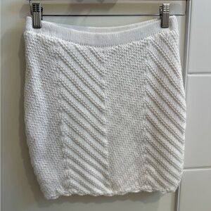 Hollister White Knit Skirt